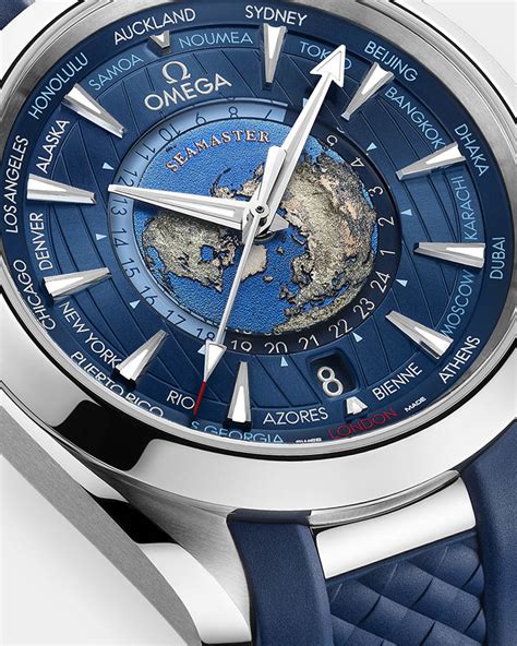 omega watch world map|omega world timer watch.